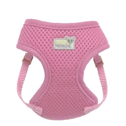 Mesh harness for very small dog, pink