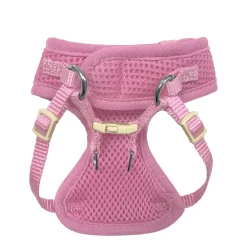 Mesh harness for very small dog, pink
