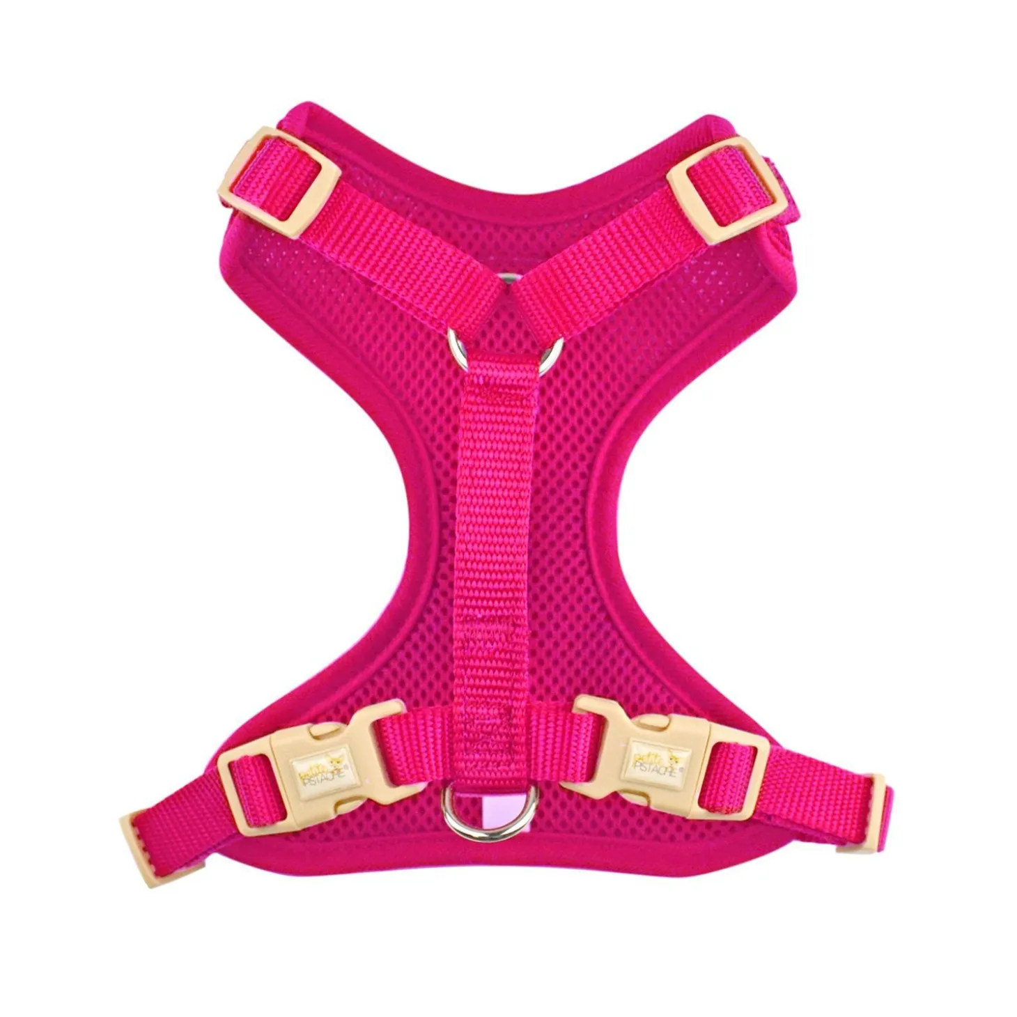Mesh harness for very small dog, hot pink