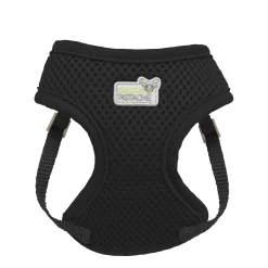 Mesh harness for very small dog, black
