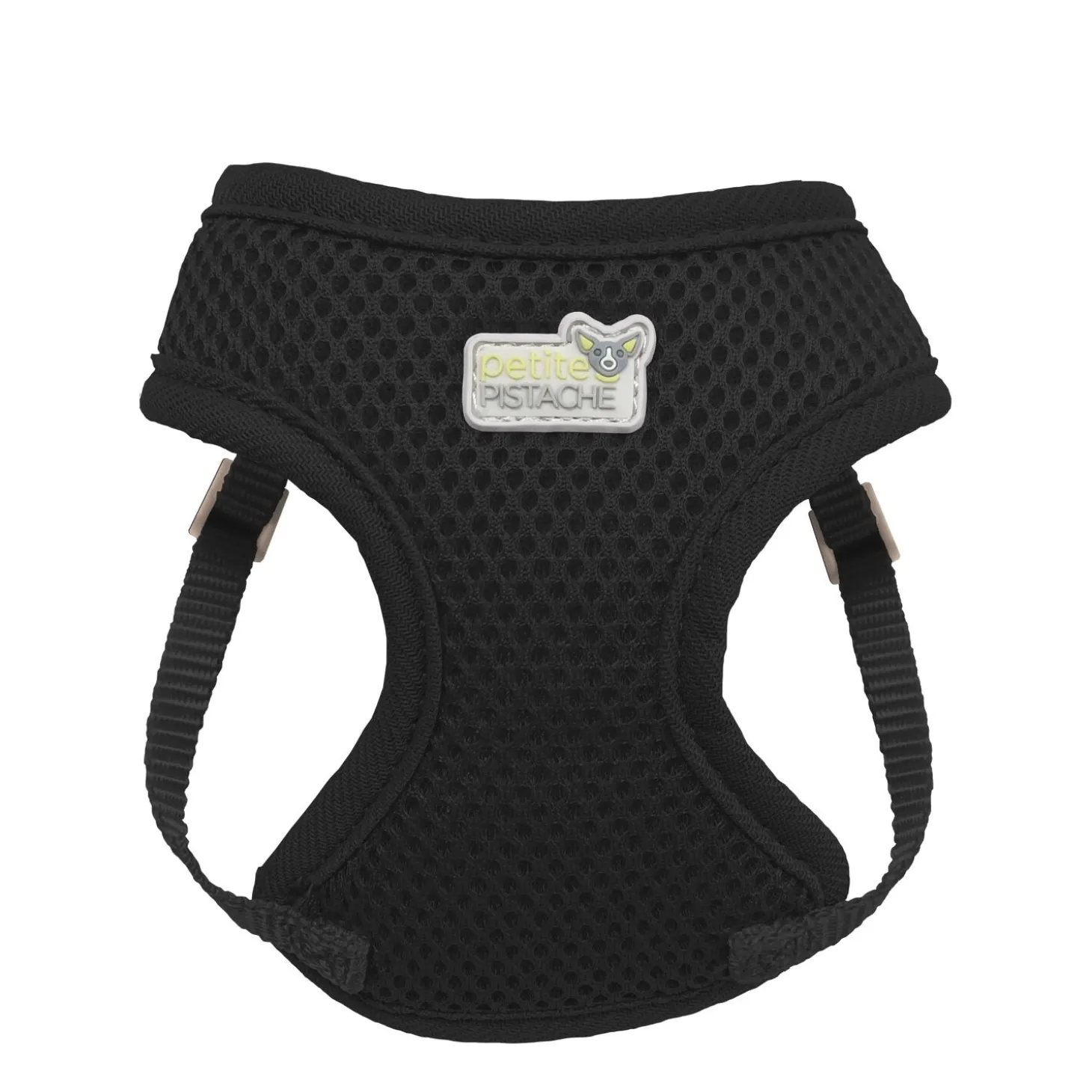 Mesh harness for very small dog, black