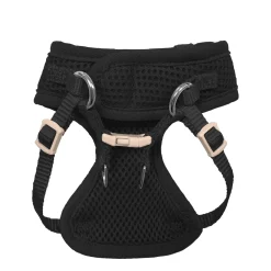 Mesh harness for very small dog, black