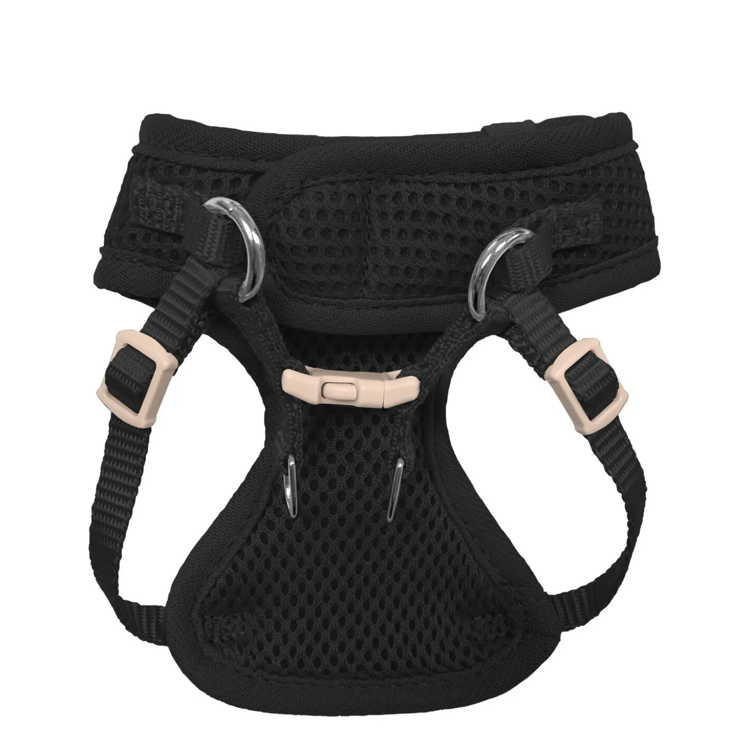 Mesh harness for very small dog, black