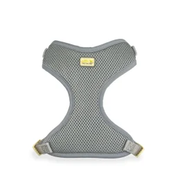 Mesh harness for very small dog, grey