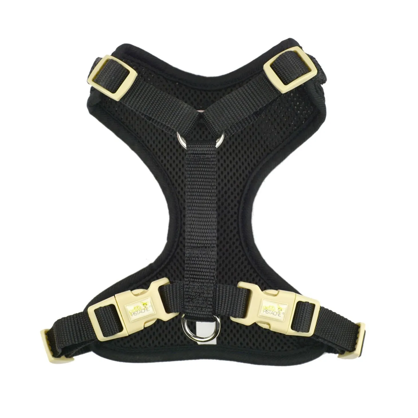 Mesh harness for very small dog, black