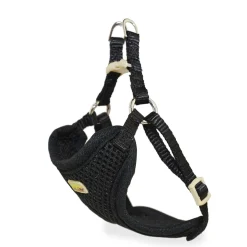 Mesh harness for very small dog, black