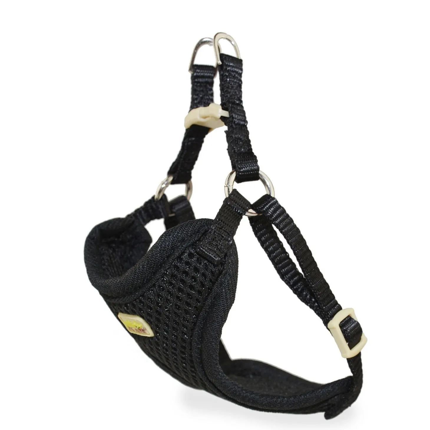 Mesh harness for very small dog, black