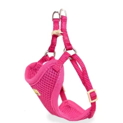 Mesh harness for very small dog, hot pink