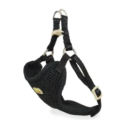 Mesh harness for very small dog, black