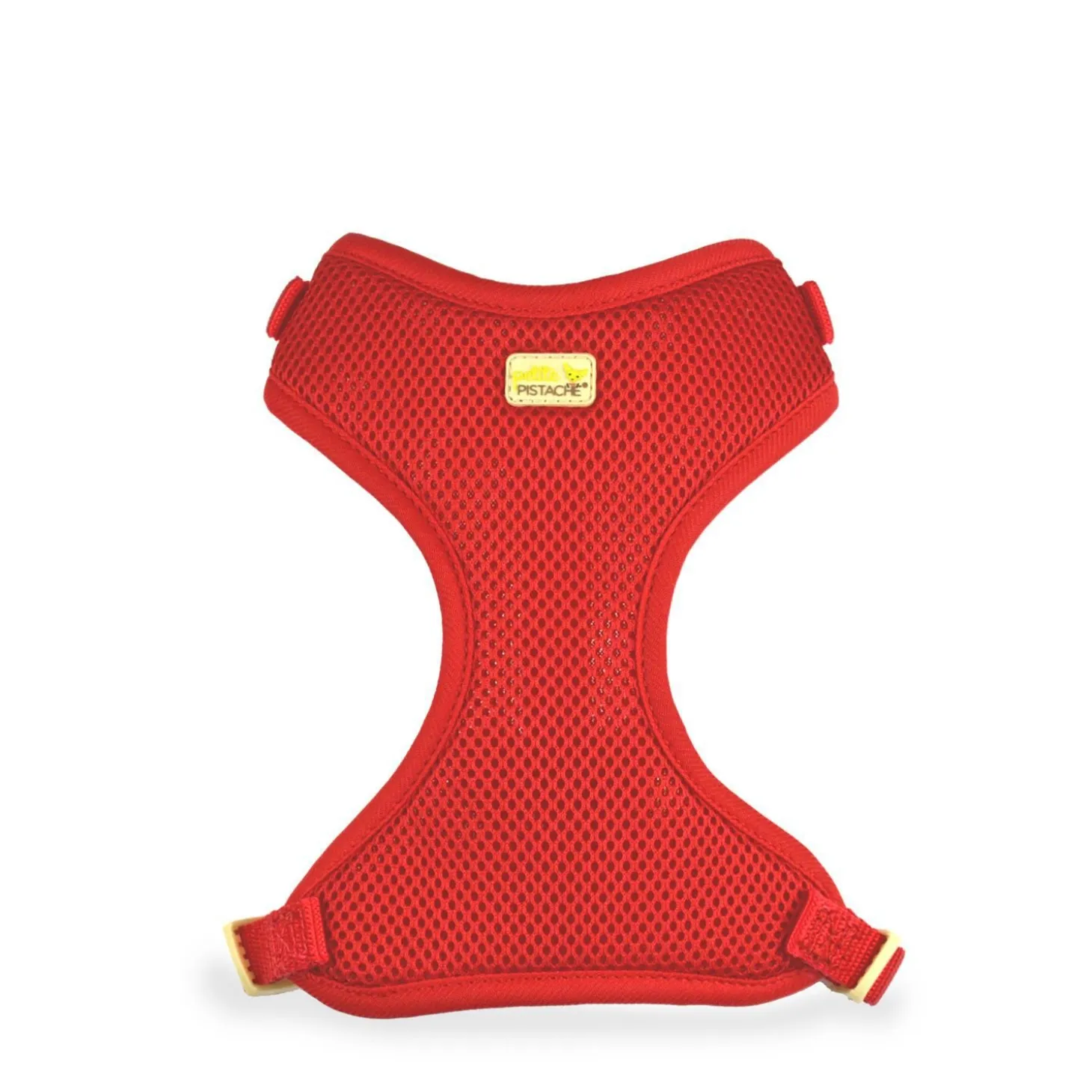 Mesh harness for very small dog, red