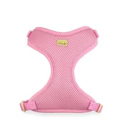 Mesh harness for very small dog, pink