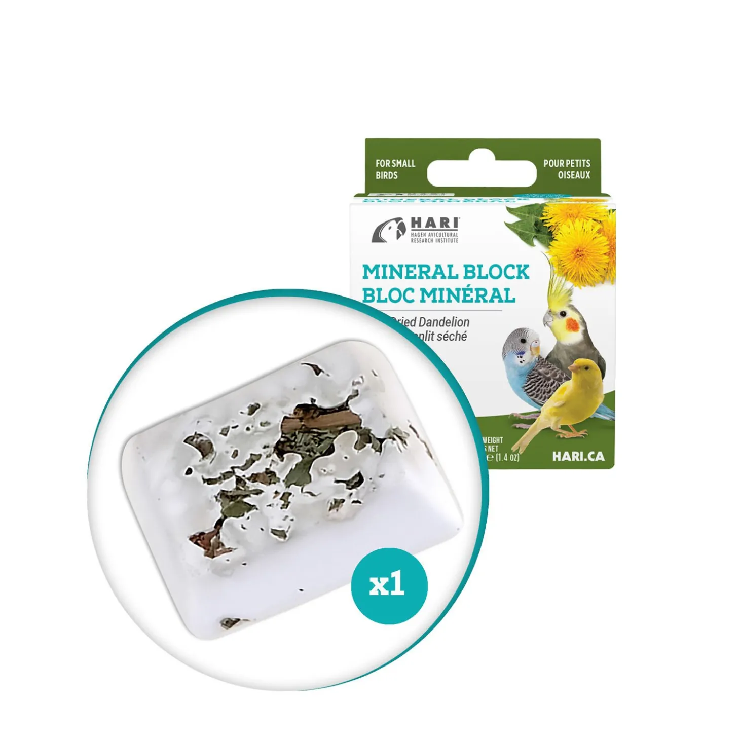 Mineral Block with Dried Dandelion