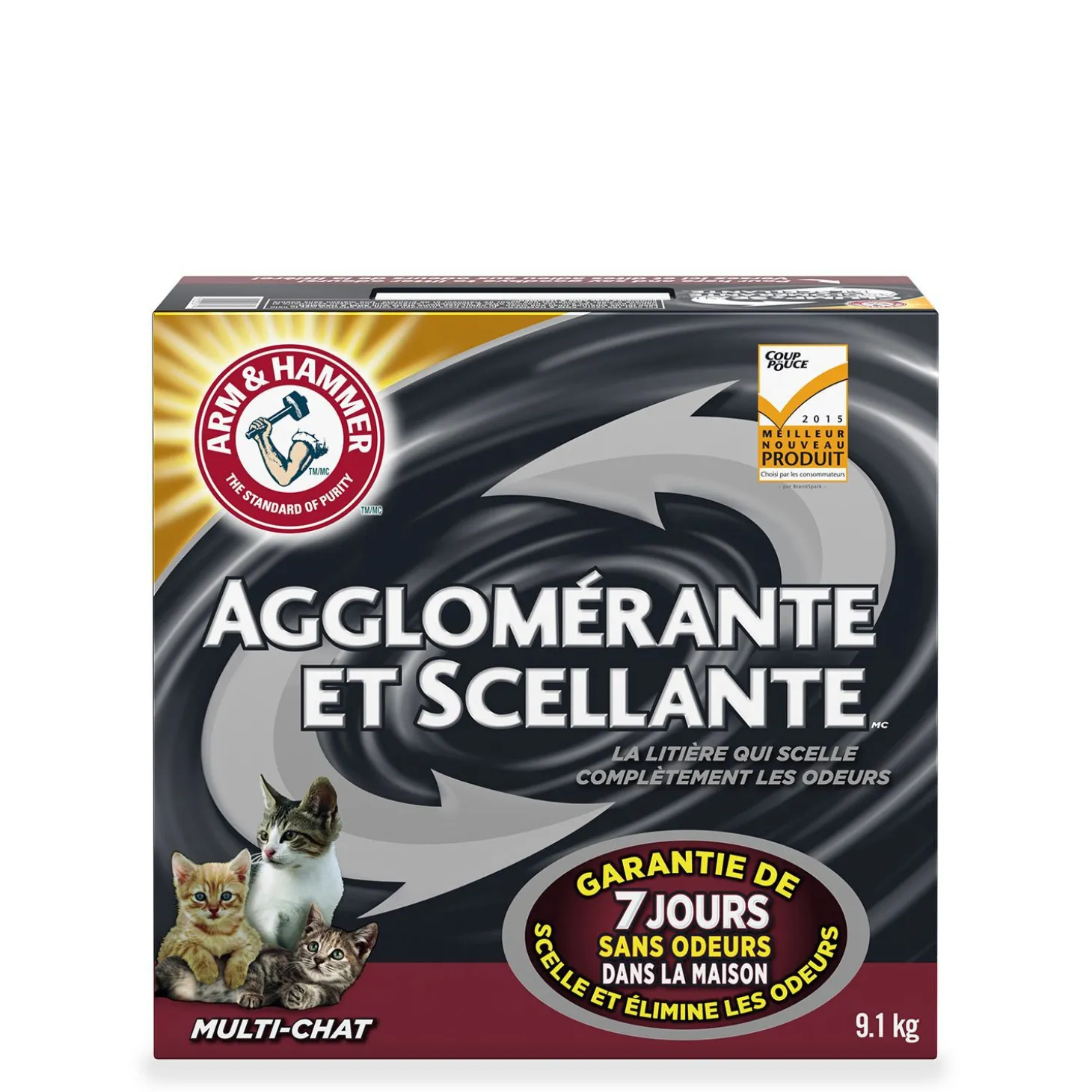Multi-cats clumping and sealing litter