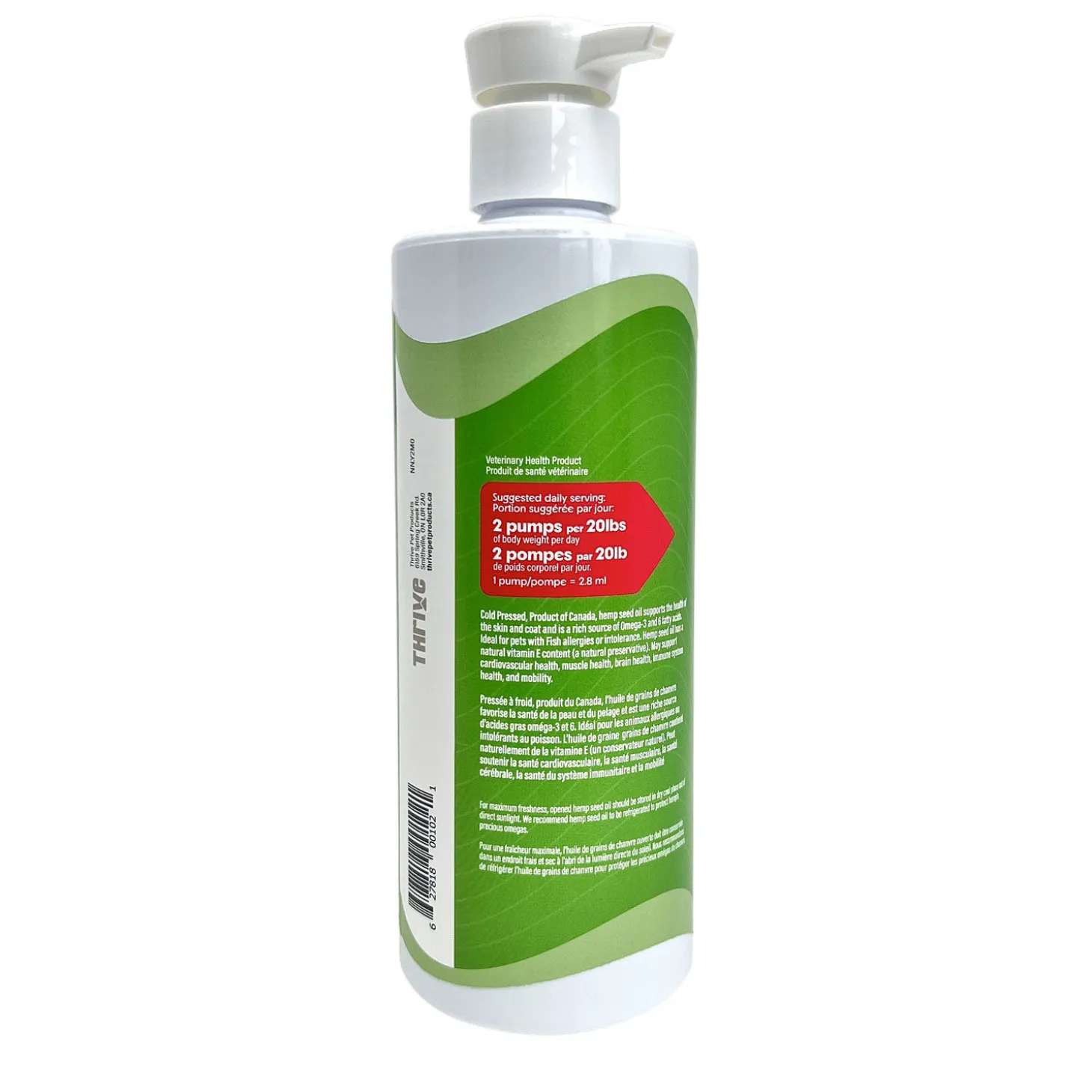 Natural hemp seed oil