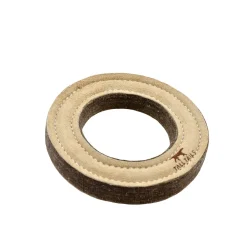 Natural Leather Ring Dog Toy