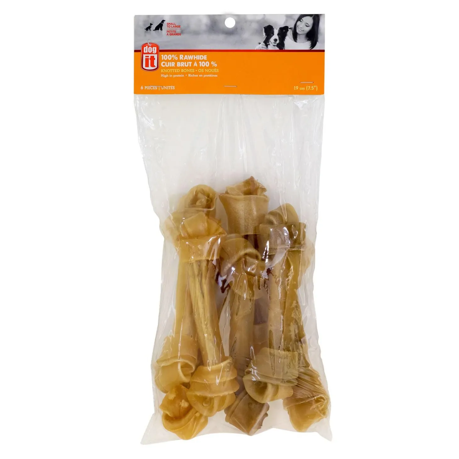 Natural Rawhide Knotted Bones for Dogs