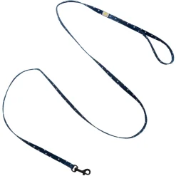 Navy Leash with White Stars for Small Dogs
