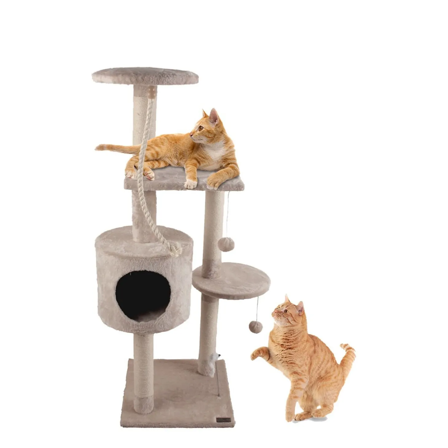 Norway Three Tiered Cat Tree with House and Toys