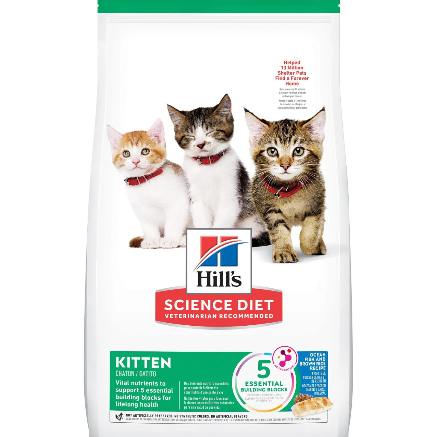 Ocean Fish & Brown Rice Dry Food for Kittens, 1.58 kg
