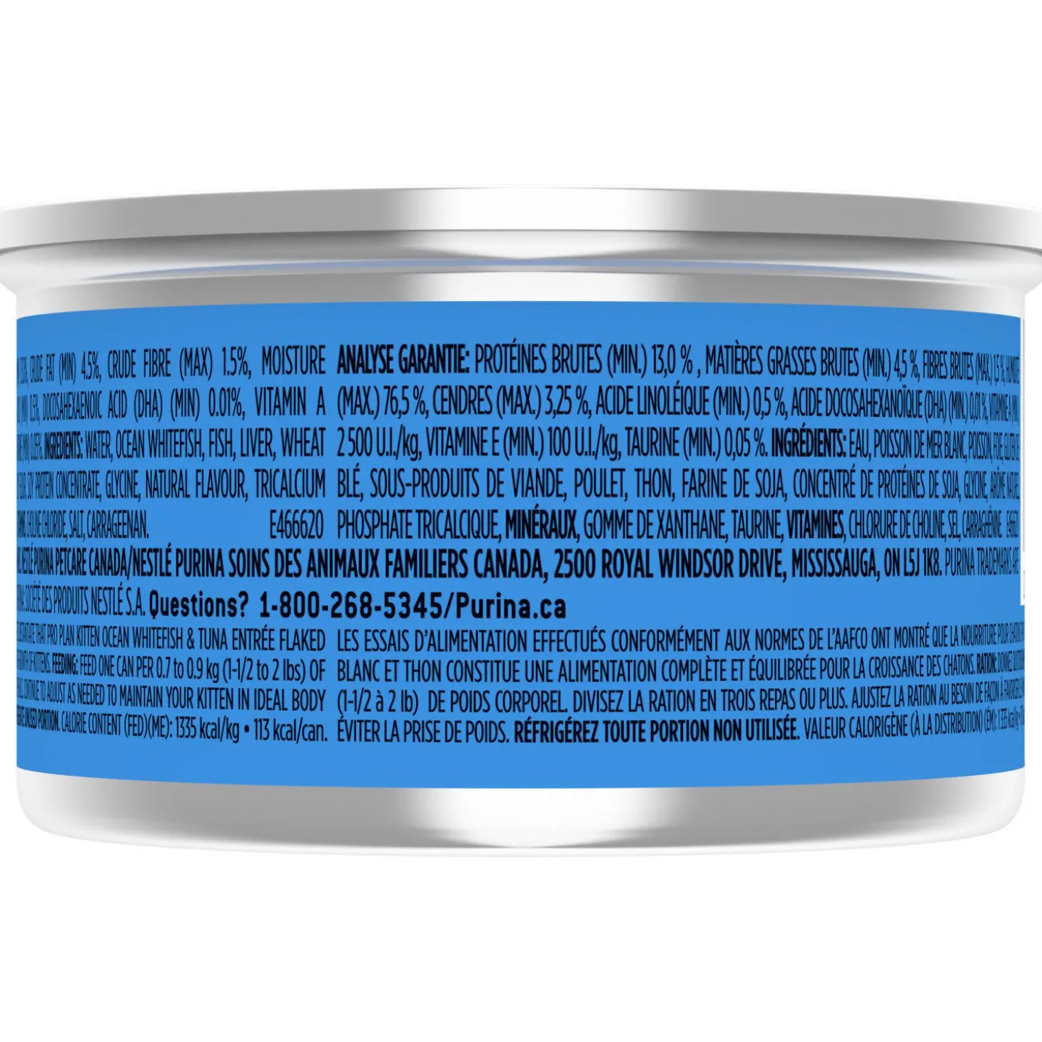 Ocean Whitefish & Tuna Flaked Entrée for Kittens, 85 g