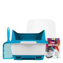 Odour proof litter box, blue starter kit