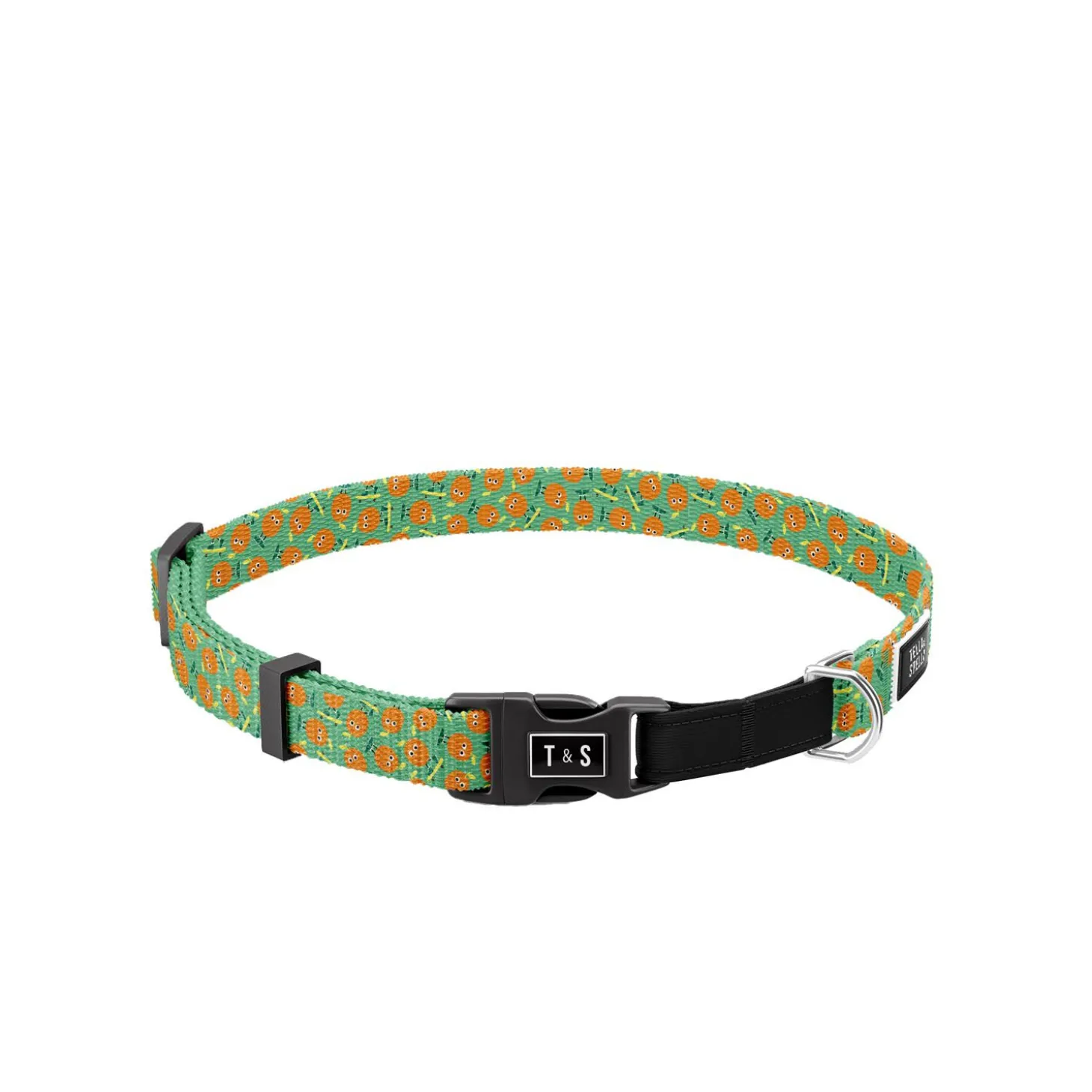 Ollie Orange Adjustable Cat Collar