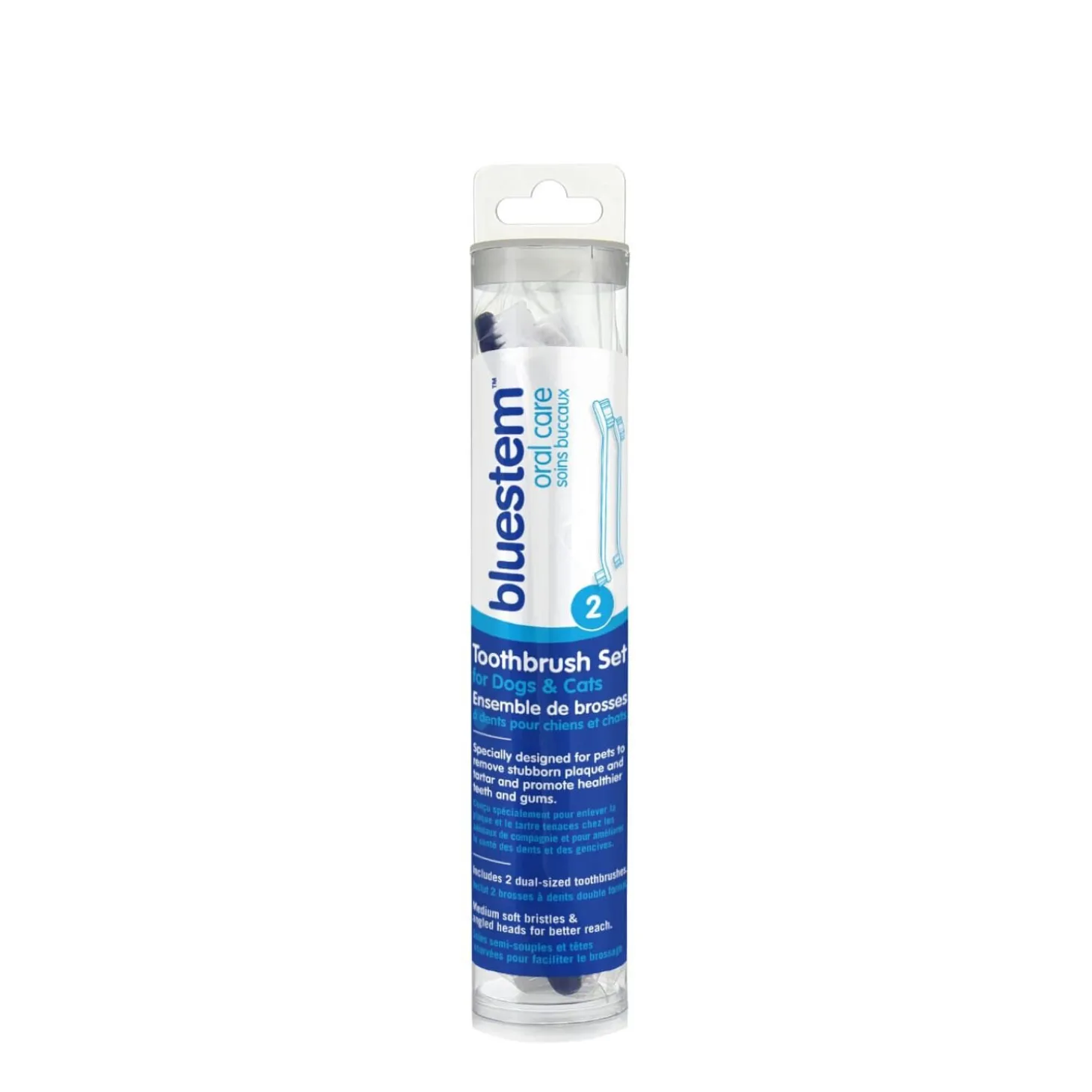 2-Pack Dual Sized Pet Toothbrushes