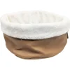 Pecan Faux Leather Basket