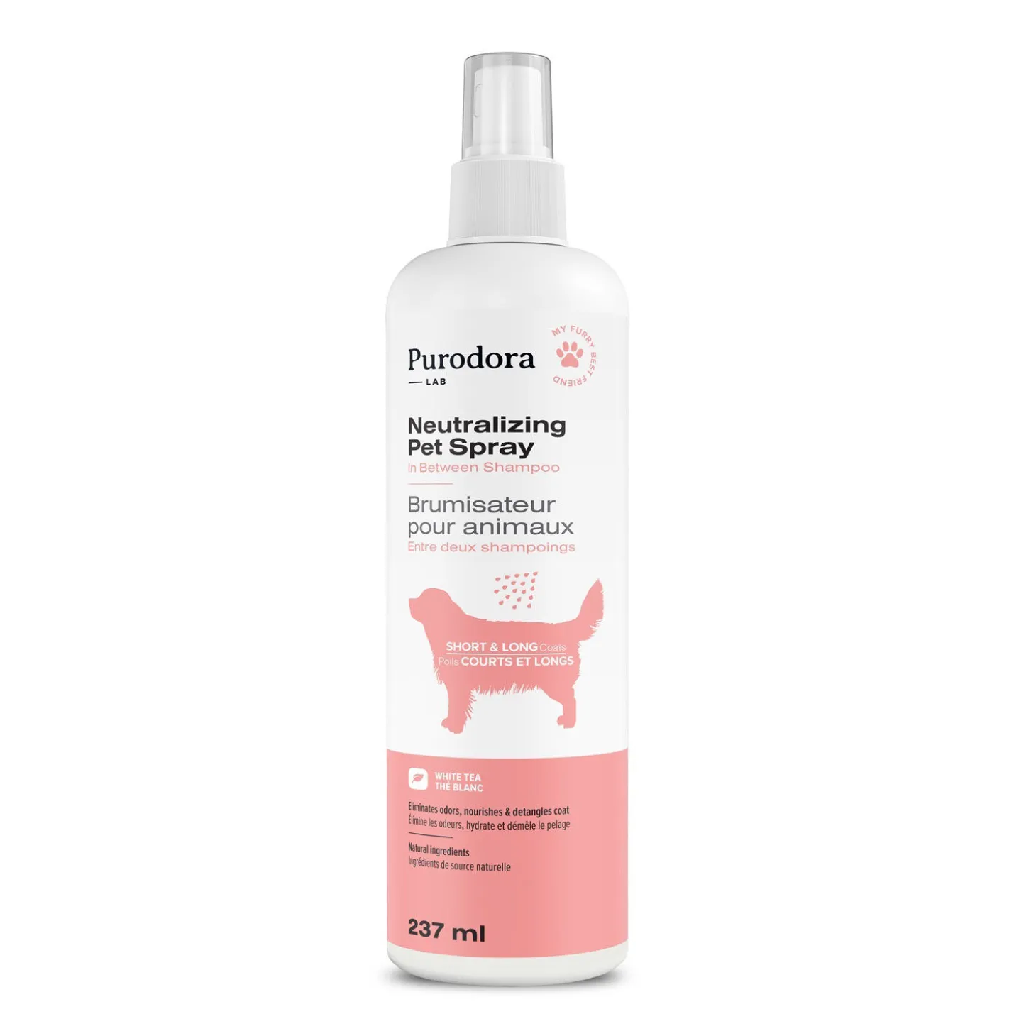 Pet odor neutralizer for shaggy coats
