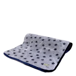 Pet plush blanket, navy stars