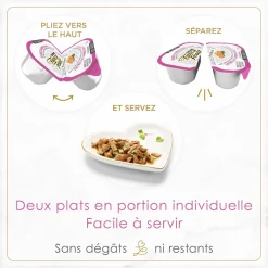 Petites wet food for cats, seared salmon and spinach