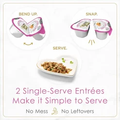 Petites wet food for cats, seared salmon and spinach