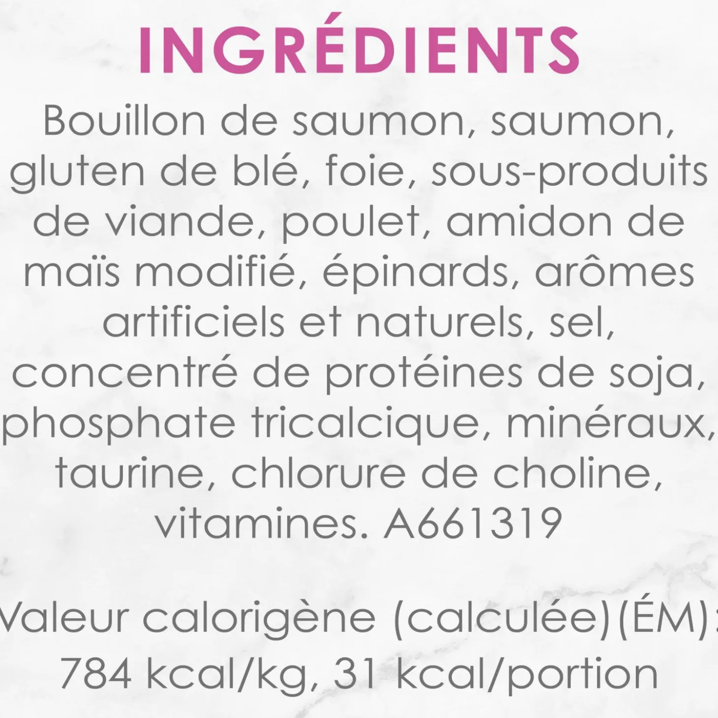 Petites wet food for cats, seared salmon and spinach