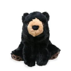 Plush bear with removable squeaker
