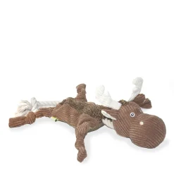 Plush moose with ropes