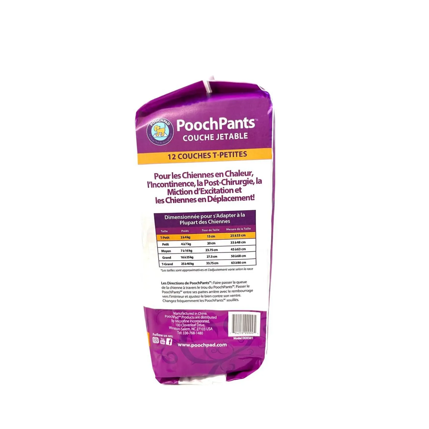 PoochPants Disposable Absorbent Diaper for Dogs, XS