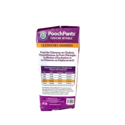PoochPants Disposable Absorbent Diaper for Dogs, L