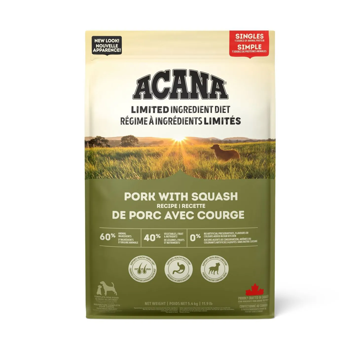 Pork & Squash Dry Dog Food Recipe, 5.4 kg