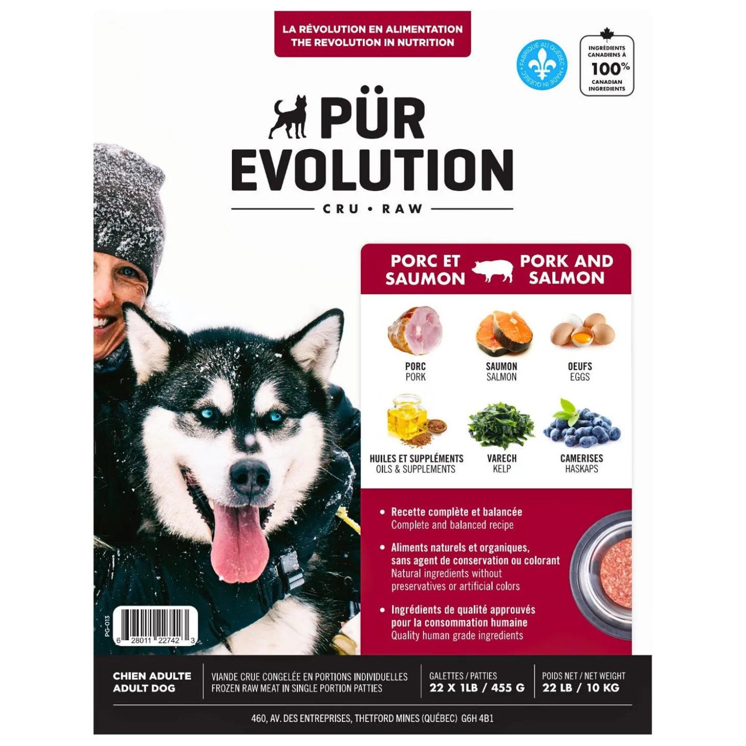 Pork and Salmon Raw Dog Food