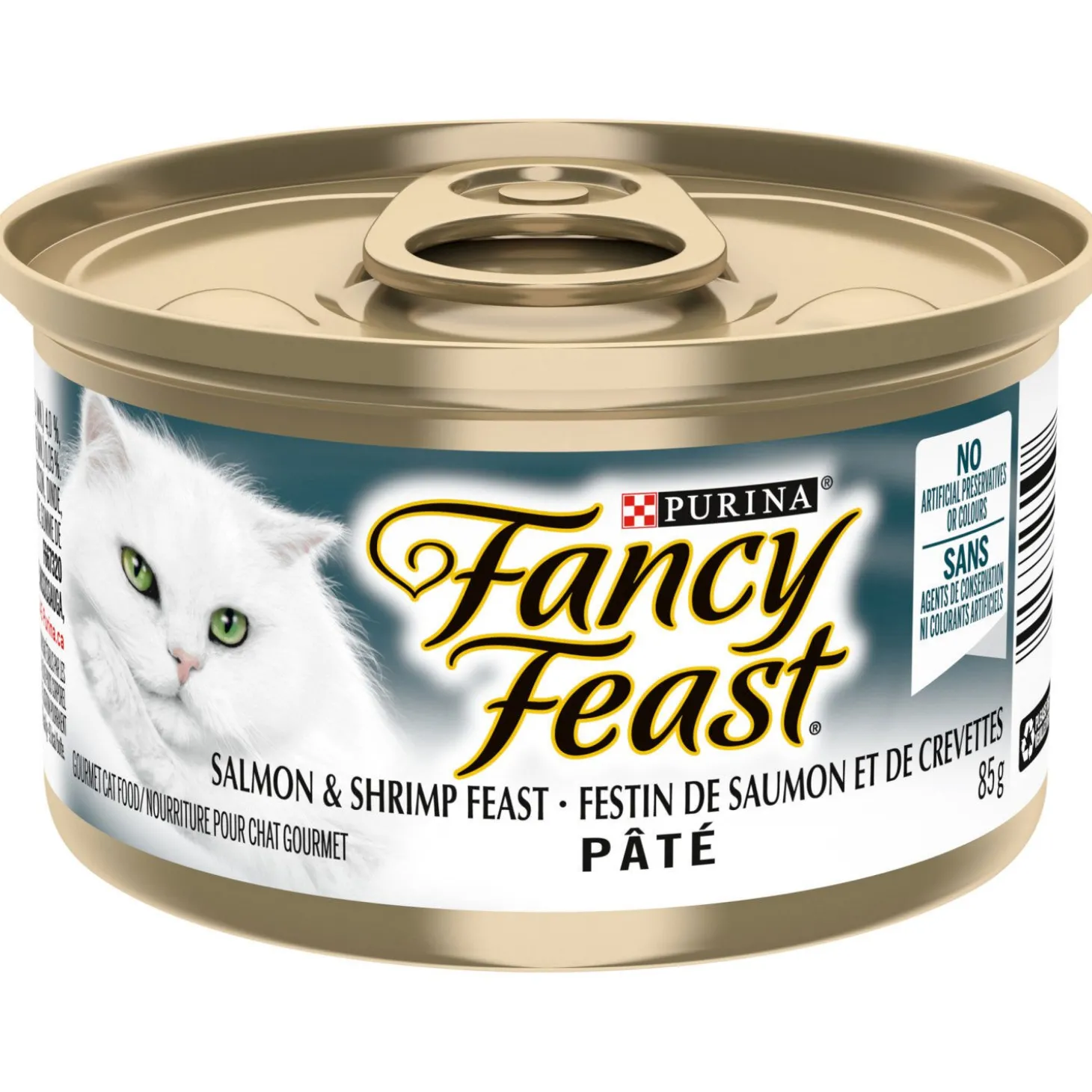 Pâté of salmon & shrimp wet food for adult cats