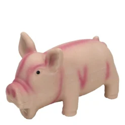 Rascals grunt dog toy, pink pig