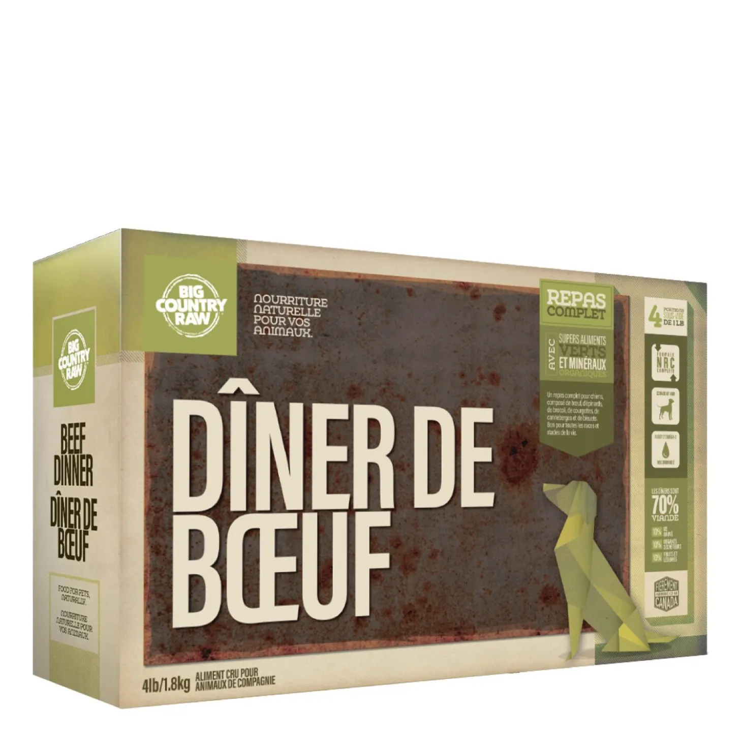 Raw Dog Food, Beef Dinner