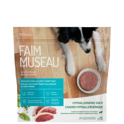 Raw dog food, hypoallergenic duck