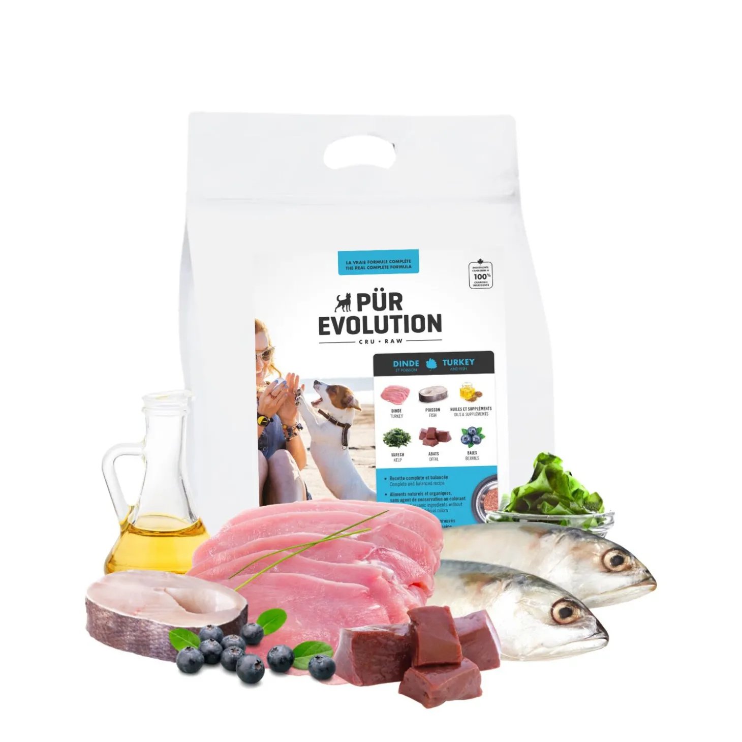 Raw Dog Food, Turkey and Fish