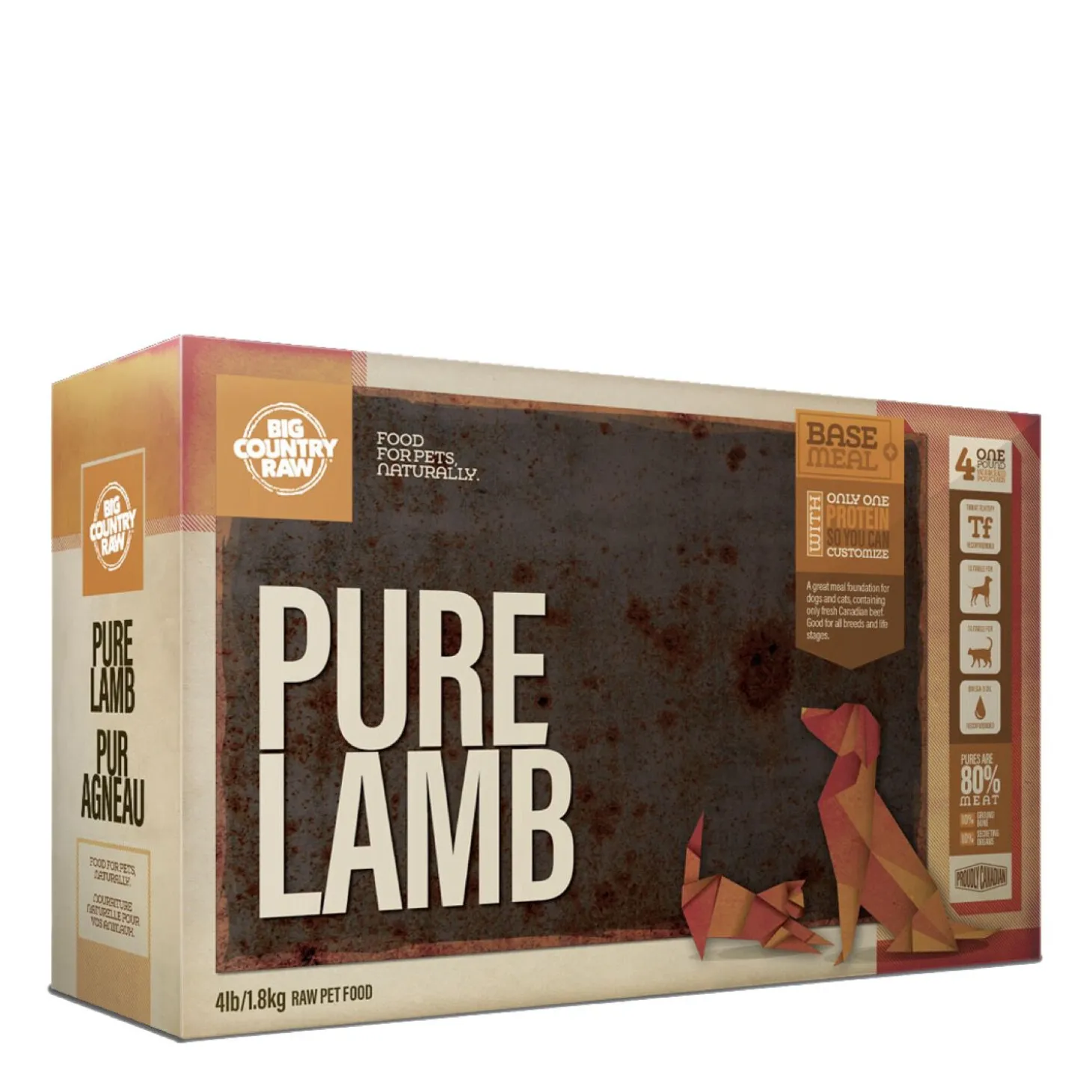 Raw Food Pure Lamb Dinner, 1.8 kg