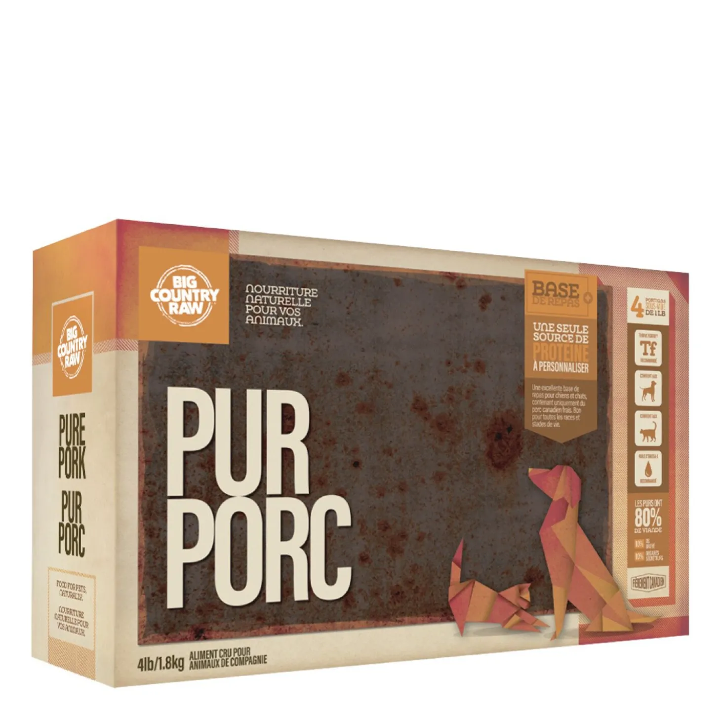 Raw Food Pure Pork Dinner, 1.8 kg
