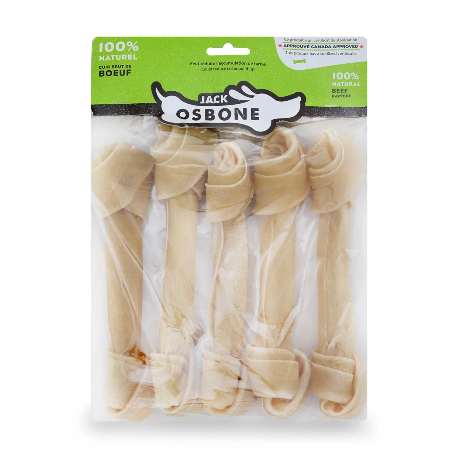 Rawhide Knotted Bones, 360 g