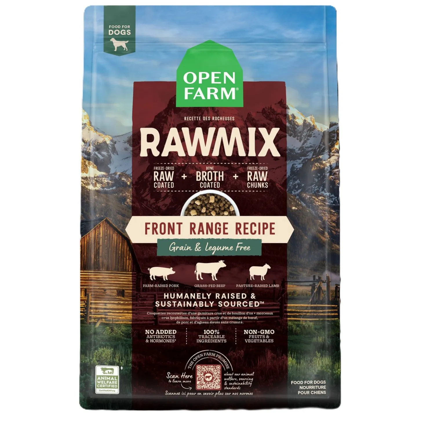 RawMix Front Range Recipe Grain & Legume Free Dry Dog Food, 9.07 kg
