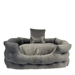 Rectangular Luxury Velour Pet Bed
