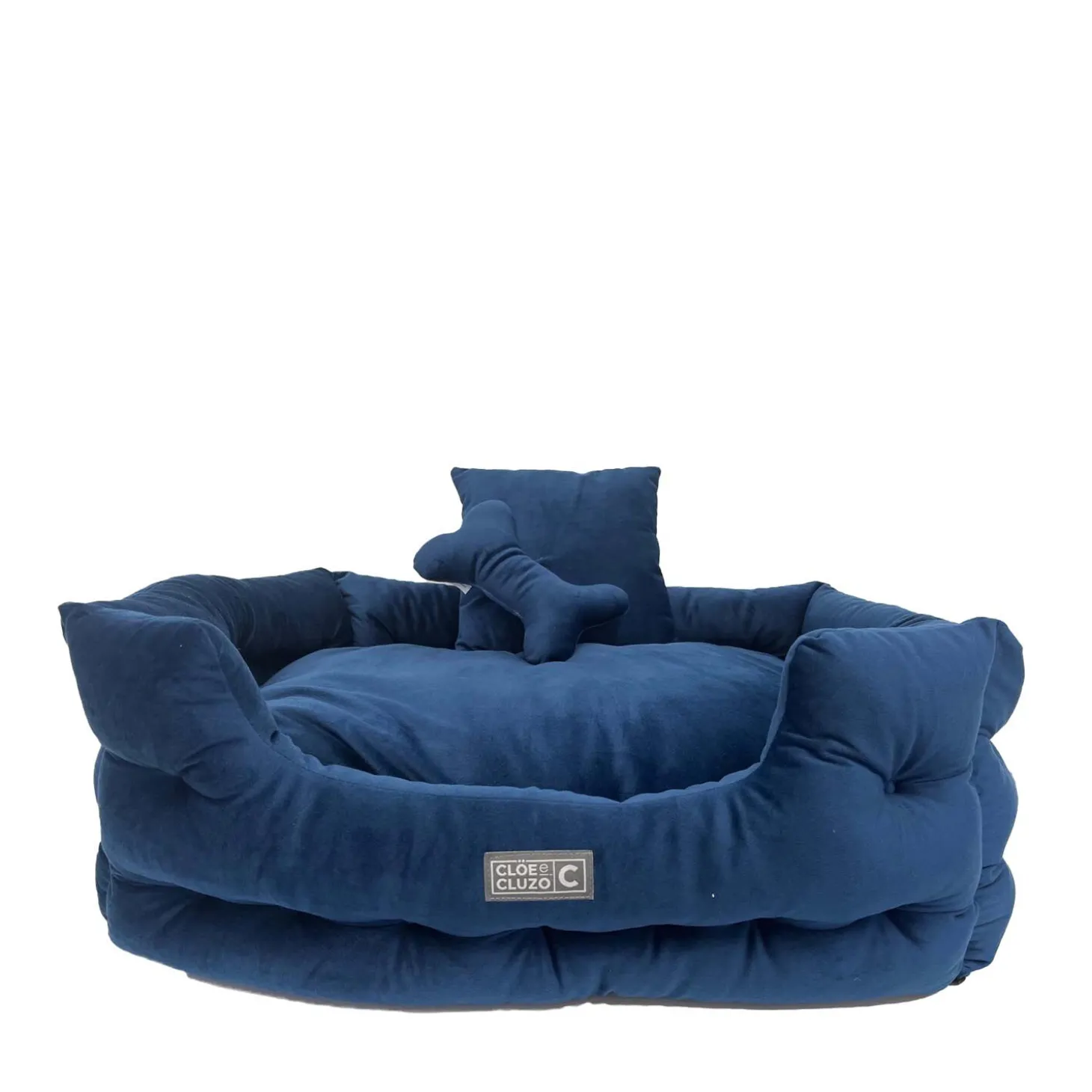 Rectangular Luxury Velour Pet Bed